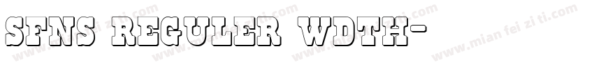 sfns reguler wdth字体转换